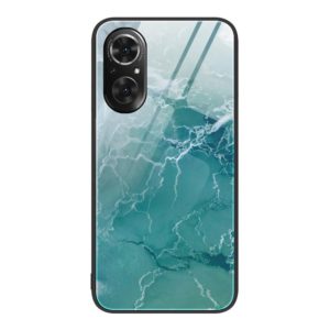 For Honor 50 SE Marble Pattern Glass Protective Phone Case(Green Ocean) (OEM)