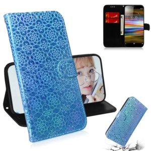 For Sony Xperia L3 Solid Color Colorful Magnetic Buckle Horizontal Flip PU Leather Case with Holder & Card Slots & Wallet & Lanyard(Blue) (OEM)