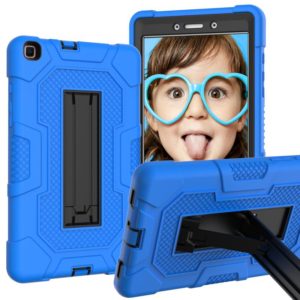 For Samsung Galaxy Tab A 8.0 (2019) / T290 Contrast Color Robot Shockproof Silicone + PC Protective Case with Holder(Blue Black) (OEM)
