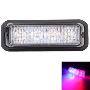 12W 720LM Blue: 440-480nm / Red: 635nm 4-LED Blue + Red Light Wired Car Flashing Warning Signal Lamp, DC12-24V, Wire Length: 95cm (OEM)