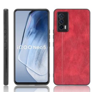 For vivo iQOO Neo5 Shockproof Sewing Cow Pattern Skin PC + PU + TPU Case(Red) (OEM)