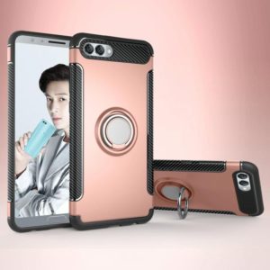 Magnetic 360 Degree Rotation Ring Armor Protective Case for Huawei Nova 2s(Rose Gold) (OEM)