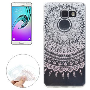 For Galaxy A5 (2016) / A510 Pink Pattern Transparent Soft TPU Protective Back Cover Case (OEM)