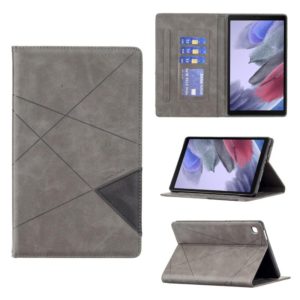 For Samsung Galaxy Tab A7 Lite SM-T220/SM-T225 Rhombus Texture Horizontal Flip Magnetic Leather Case with Holder & Card Slots(Grey) (OEM)