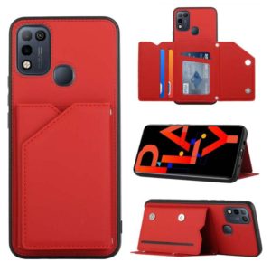 For Infinix Hot 10 Play / 11 Play Skin Feel PU + TPU + PC Phone Case(Red) (OEM)