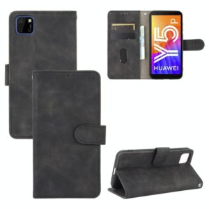 For Huawei Y5p / Honor 9S Solid Color Skin Feel Magnetic Buckle Horizontal Flip Calf Texture PU Leather Case with Holder & Card Slots & Wallet(Black) (OEM)