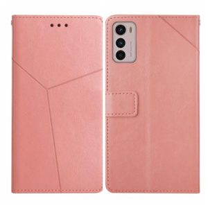 For Motorola Moto G42 Y Stitching Horizontal Flip Leather Phone Case(Rose Gold) (OEM)