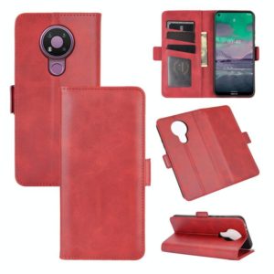 For Nokia 3.4 Dual-side Magnetic Buckle Horizontal Flip Leather Case with Holder & Card Slots & Wallet(Red) (OEM)