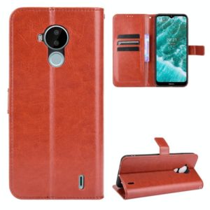 For Nokia C30 Crazy Horse Texture Horizontal Flip Leather Case with Holder & Card Slots & Lanyard(Brown) (OEM)
