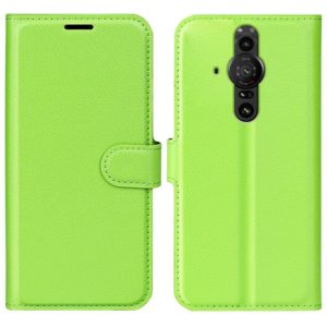 For Sony Xperia Pro-I Litchi Texture Horizontal Flip Protective Case with Holder & Card Slots & Wallet(Green) (OEM)