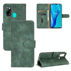 For Ulefone Note 9P Solid Color Skin Feel Magnetic Buckle Horizontal Flip Calf Texture PU Leather Case with Holder & Card Slots & Wallet(Green) (OEM)