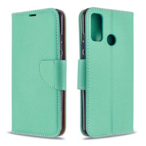 For Huawei P Smart (2020) Litchi Texture Pure Color Horizontal Flip PU Leather Case with Holder & Card Slots & Wallet & Lanyard(Green) (OEM)