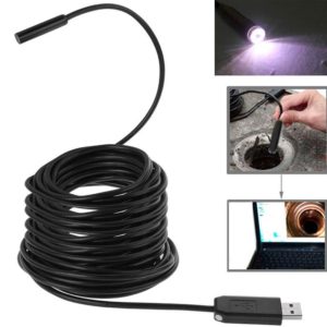 Waterproof USB Endoscope Inspection Camera with 6 LED, Length: 25m, Lens Diameter: 9mm(Black) (OEM)