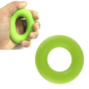 Silicone Grip Strength Finger Exercise Rehabilitation Silicone Ring(Green (30lb)) (OEM)