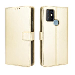 For Infinix Hot 10 / X682 Retro Crazy Horse Texture Horizontal Flip Leather Case with Holder & Card Slots & Lanyard(Gold) (OEM)