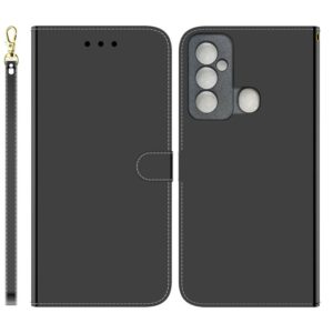 For Tecno Spark 6 GO Imitated Mirror Surface Horizontal Flip Leather Phone Case(Black) (OEM)