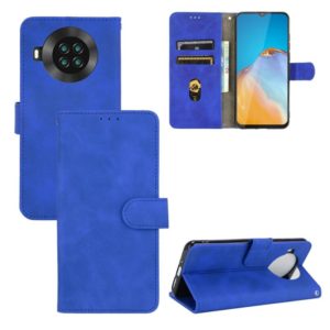 For CUBOT Note 20 Solid Color Skin Feel Magnetic Buckle Horizontal Flip Calf Texture PU Leather Case with Holder & Card Slots & Wallet(Blue) (OEM)