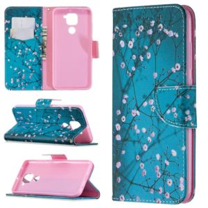 For Xiaomi Redmi Note 9 Colored Drawing Pattern Horizontal Flip Leather Case with Holder & Card Slots & Wallet(Plum Blossom) (OEM)