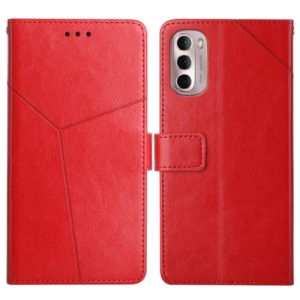 For Motorola Moto G Stylus 4G 2022 Y Stitching Horizontal Flip Leather Phone Case(Red) (OEM)