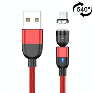 1m 3A Output USB to Micro USB 540 Degree Rotating Magnetic Data Sync Charging Cable (Red) (OEM)