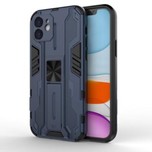 For iPhone 12 Pro Max Supersonic PC + TPU Shock-proof Protective Case with Holder(Dark Blue) (OEM)