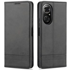 For Honor 50 SE AZNS Magnetic Calf Texture Horizontal Flip Leather Case with Card Slots & Holder & Wallet(Black) (AZNS) (OEM)