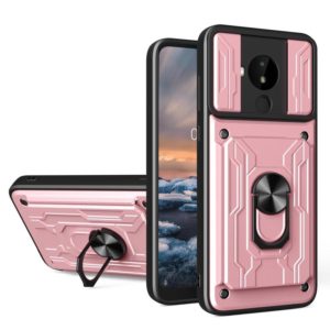 For Nokia C30 Sliding Camshield Card Phone Case(Rose Gold) (OEM)
