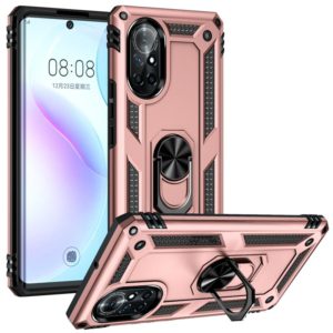 For Huawei nova 8 Shockproof TPU + PC Phone Case with 360 Degree Rotating Holder(Rose Gold) (OEM)