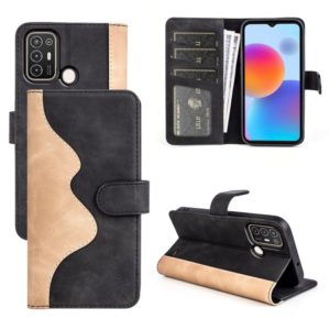 For ZTE Blade A52 Stitching Horizontal Flip Leather Phone Case(Black) (OEM)