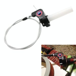 Off-road Motorcycle Modified 22mm Handle Throttle Clamp Hand Grip Big Torque Oil Visual Throttle Accelerator for with Cable(Red with Silver Throttle Cable) (OEM)