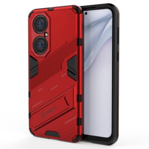 For Huawei P50 Punk Armor 2 in 1 PC + TPU Shockproof Case with Invisible Holder(Red) (OEM)