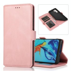 For Huawei P30 Pro Retro Magnetic Closing Clasp Horizontal Flip Leather Case with Holder & Card Slots & Photo Frame & Wallet(Rose Gold) (OEM)