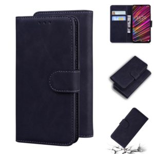 For UMIDIGI F1 Skin Feel Pure Color Flip Leather Phone Case(Black) (OEM)