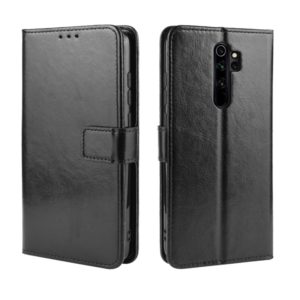 For Xiaomi Redmi Note 8 Pro Retro Crazy Horse Texture Horizontal Flip Leather Case with Holder & Card Slots & Photo Frame(Black) (OEM)