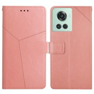 For OnePlus 10R/ACE Y Stitching Horizontal Flip Leather Phone Case(Rose Gold) (OEM)