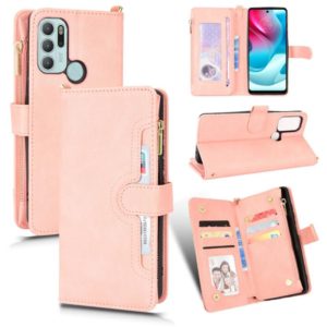 For Motorola Moto G60s Litchi Texture Zipper Leather Phone Case(Pink) (OEM)