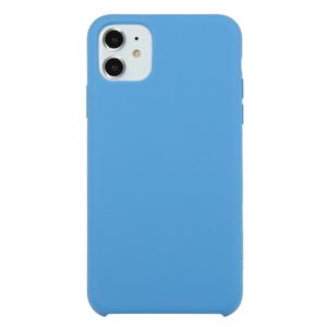 For iPhone 11 Solid Color Solid Silicone Shockproof Case(Denim Blue) (OEM)