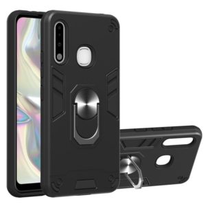 For Samsung Galaxy A70e 2 in 1 Armour Series PC + TPU Protective Case with Ring Holder(Black) (OEM)
