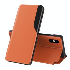 For iPhone XR Attraction Flip Holder Leather Phone Case(Orange) (OEM)