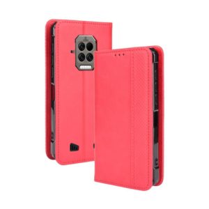 For Doogee S86 / S86 Pro Magnetic Buckle Retro Pattern Horizontal Flip Leather Case with Holder & Card Slot & Wallet(Red) (OEM)