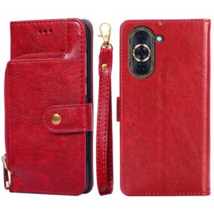 For Huawei nova 10 Pro Zipper Bag Leather Phone Case(Red) (OEM)