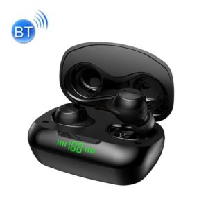 TWS-24 Bluetooth 5.0 Wireless Noise Cancelling Waterproof Touch Control Mini Earphone Support Voice Assistant(Black) (OEM)