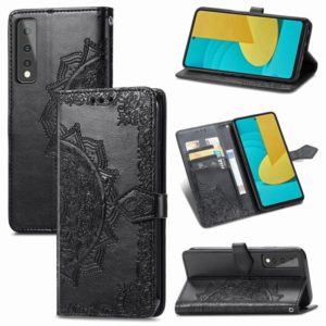 For LG Stylo 7 Mandala Flower Embossed Horizontal Flip Leather Case with Bracket / Card Slot / Wallet / Lanyard(Black) (OEM)