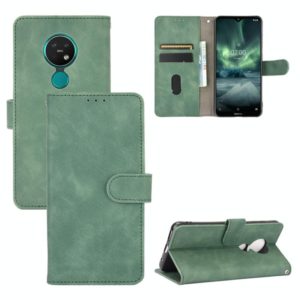 For Nokia 7.2 & 6.2 Solid Color Skin Feel Magnetic Buckle Horizontal Flip Calf Texture PU Leather Case with Holder & Card Slots & Wallet(Green) (OEM)