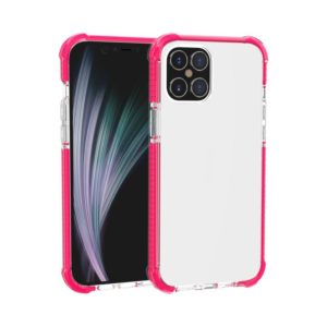 For iPhone 12 / 12 Pro Four-corner Shockproof TPU + Acrylic Protective Case(Pink) (OEM)