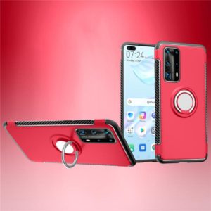 For Huawei P40 Magnetic 360 Degree Rotation Ring Armor Protective Case(Red) (OEM)