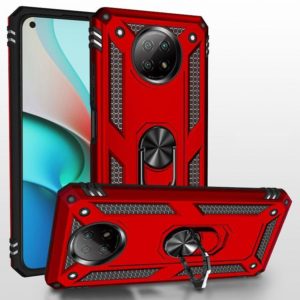 For Xiaomi Redmi Note 9 Shockproof TPU + PC Protective Case with 360 Degree Rotating Holder(Red) (OEM)