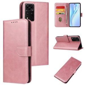 For Honor V40 5G Calf Texture Buckle Flip Leather Phone Case(Rose Gold) (OEM)