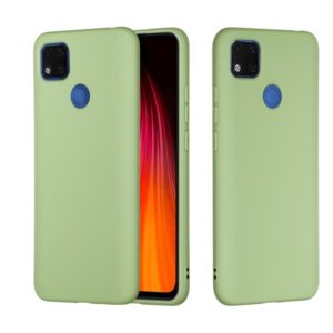 For Xiaomi Redmi 9C Pure Color Liquid Silicone Shockproof Full Coverage Protective Case(Green) (OEM)
