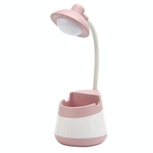 USB Charging LED Desk Light Eye Protection Lamp with Pen Holder and Phone Holder(CS276-4 Pink) (OEM)